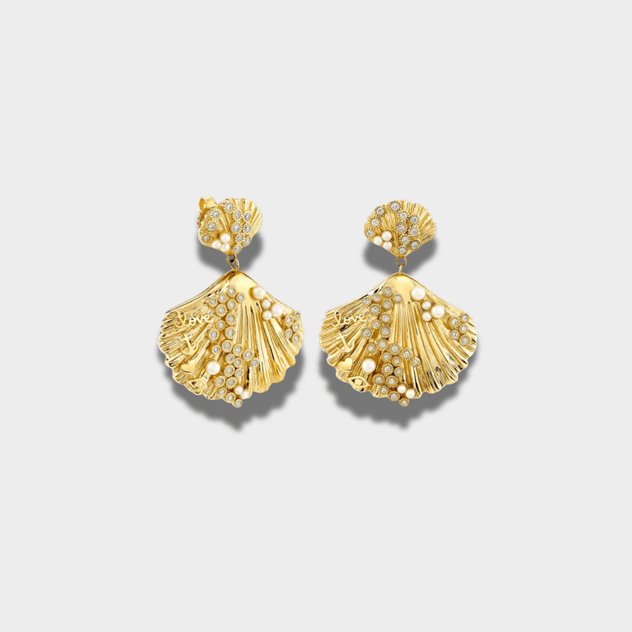 14k Gold Shell Earrings | GottaIce