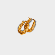 18K Gold-plated Stainless Steel Twist Earrings | GottaIce