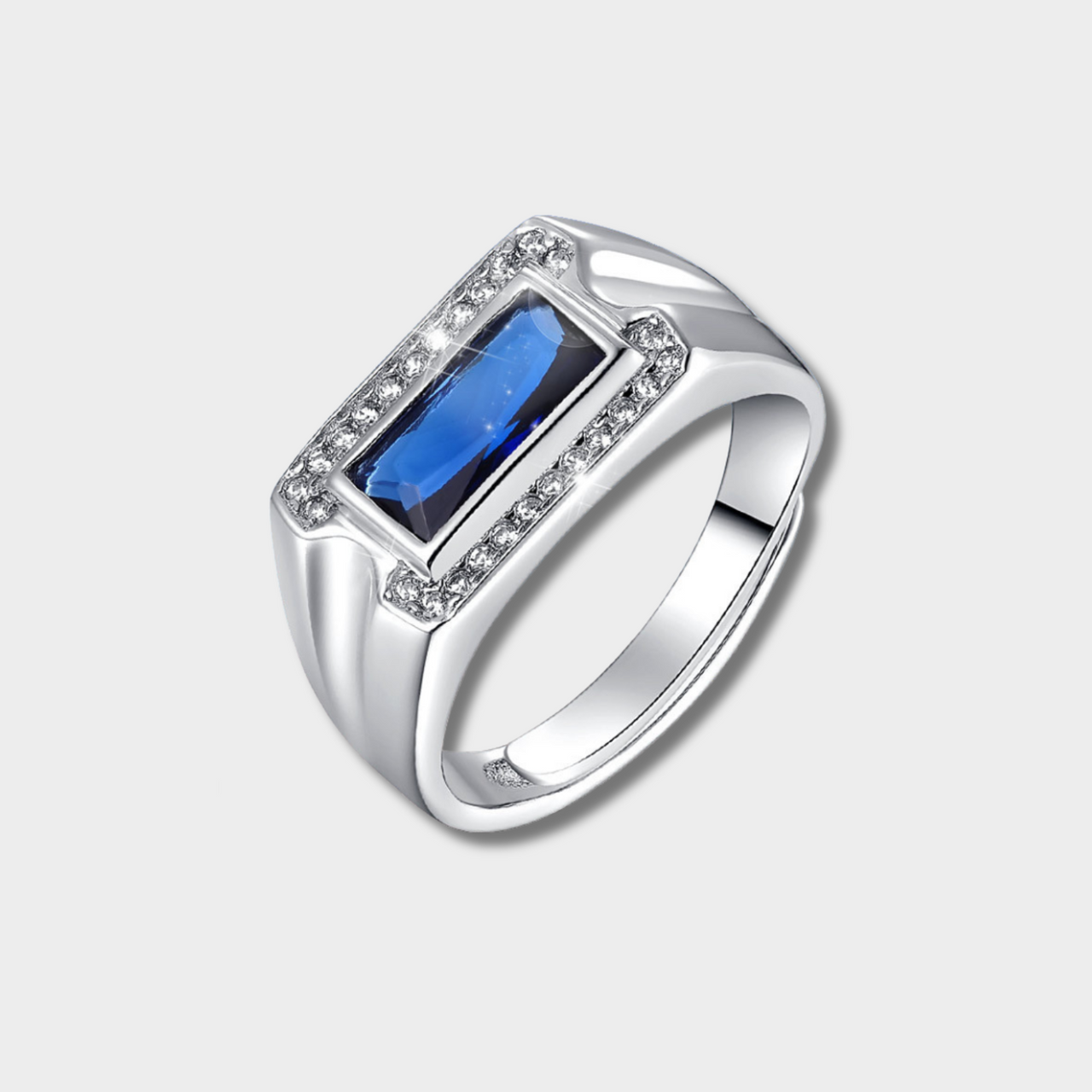 Bague en Argent 925 avec Saphir Bleu