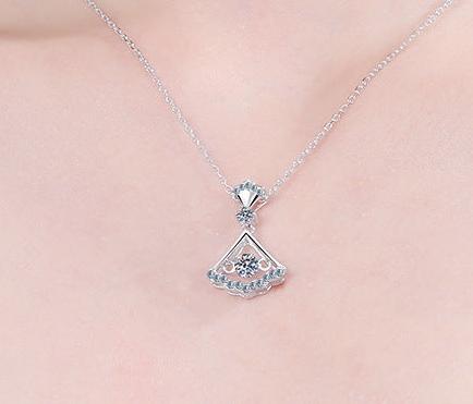 Collier en Argent 925 avec Pierres en Moissanite