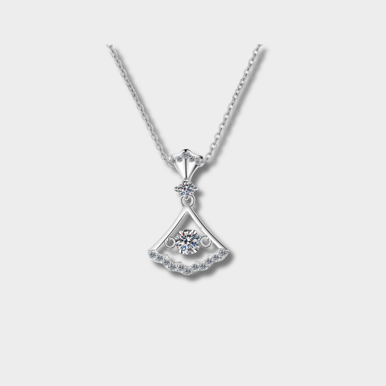 Collier en Argent 925 avec Pierres en Moissanite