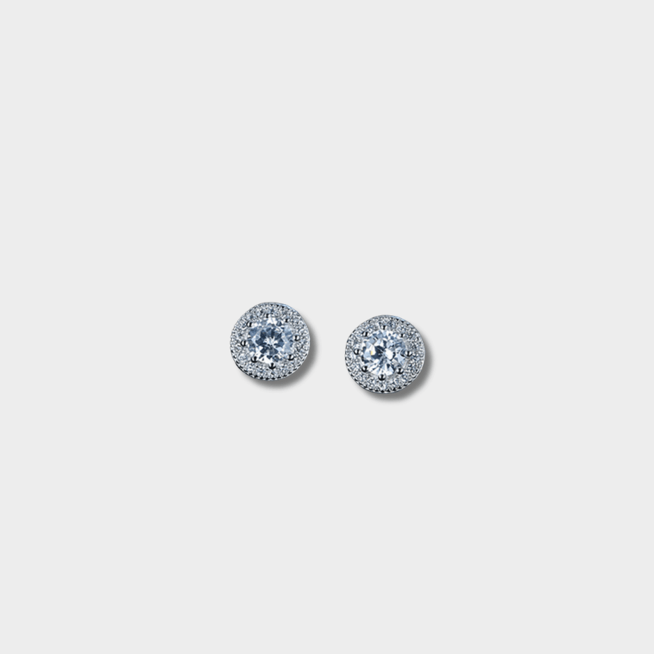 925 Sterling Silver Diamond Stud Earrings | GottaIce