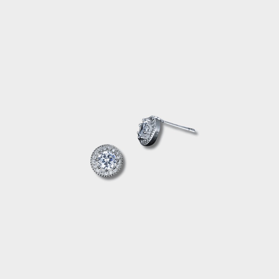 925 Sterling Silver Diamond Stud Earrings | GottaIce