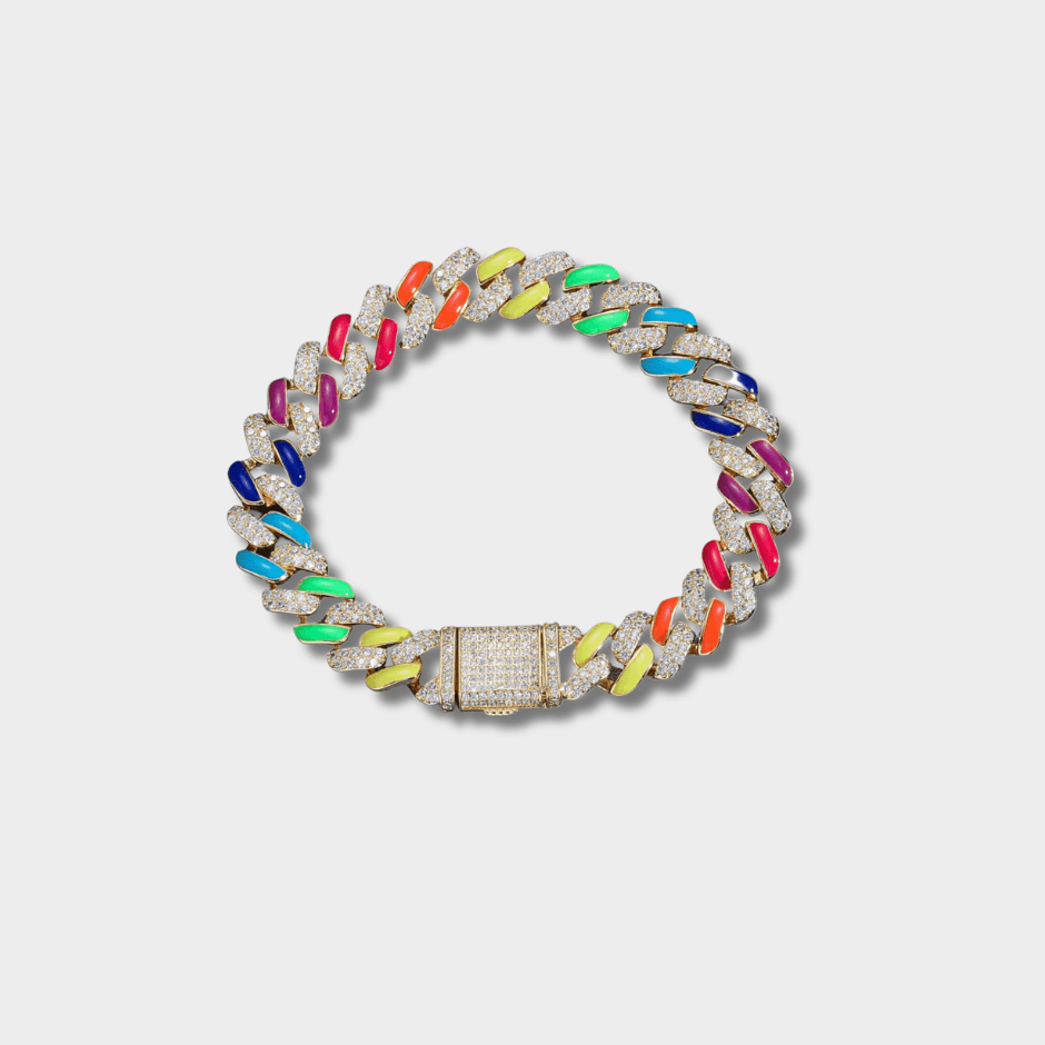 Colorful Cuban Link Bracelet | GottaIce