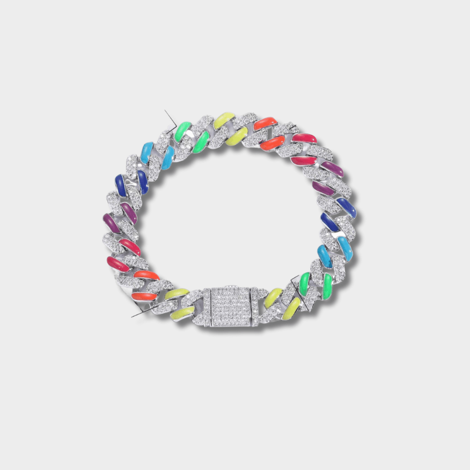 Colorful Cuban Link Bracelet | GottaIce