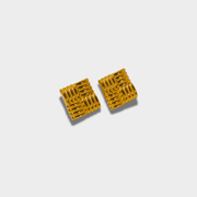 Gold Stainless Steel Square Earrings | GottaIce