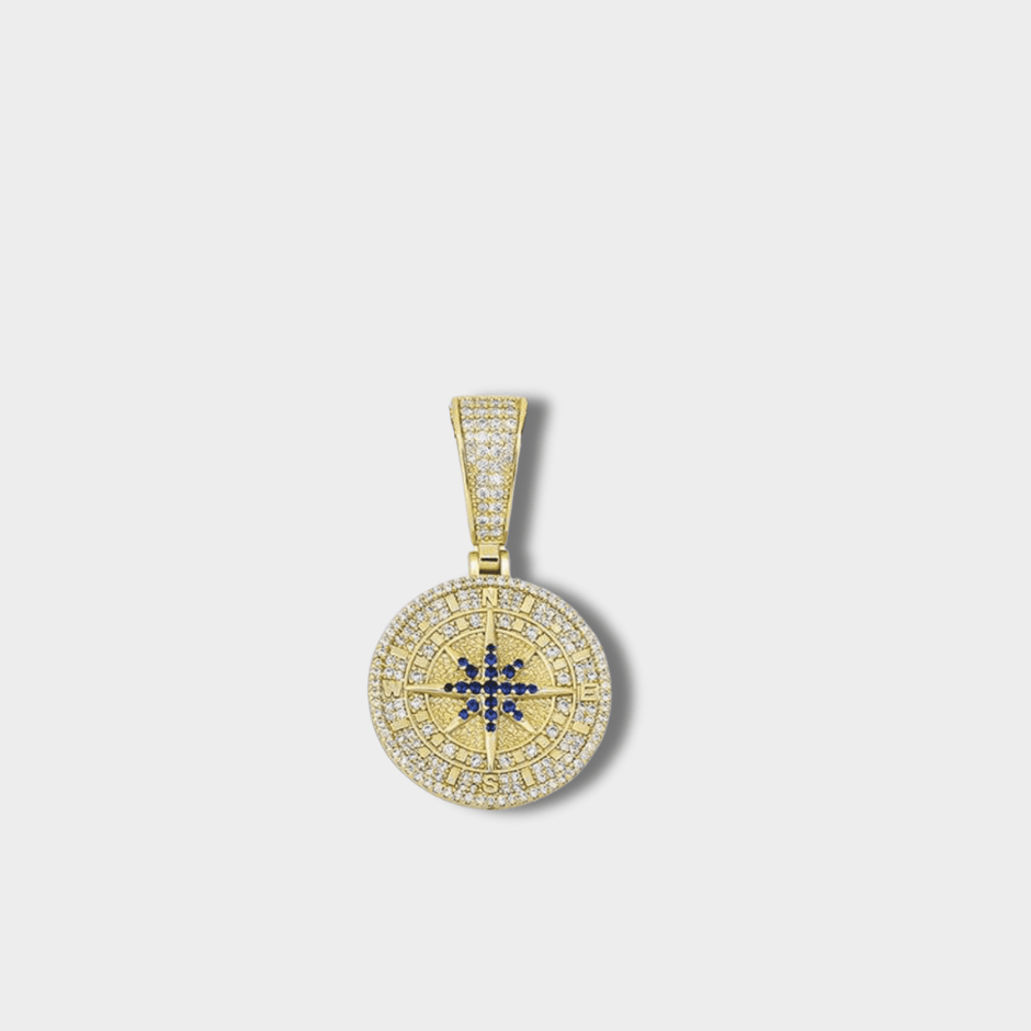 Iced Out Compass Pendant | GottaIce
