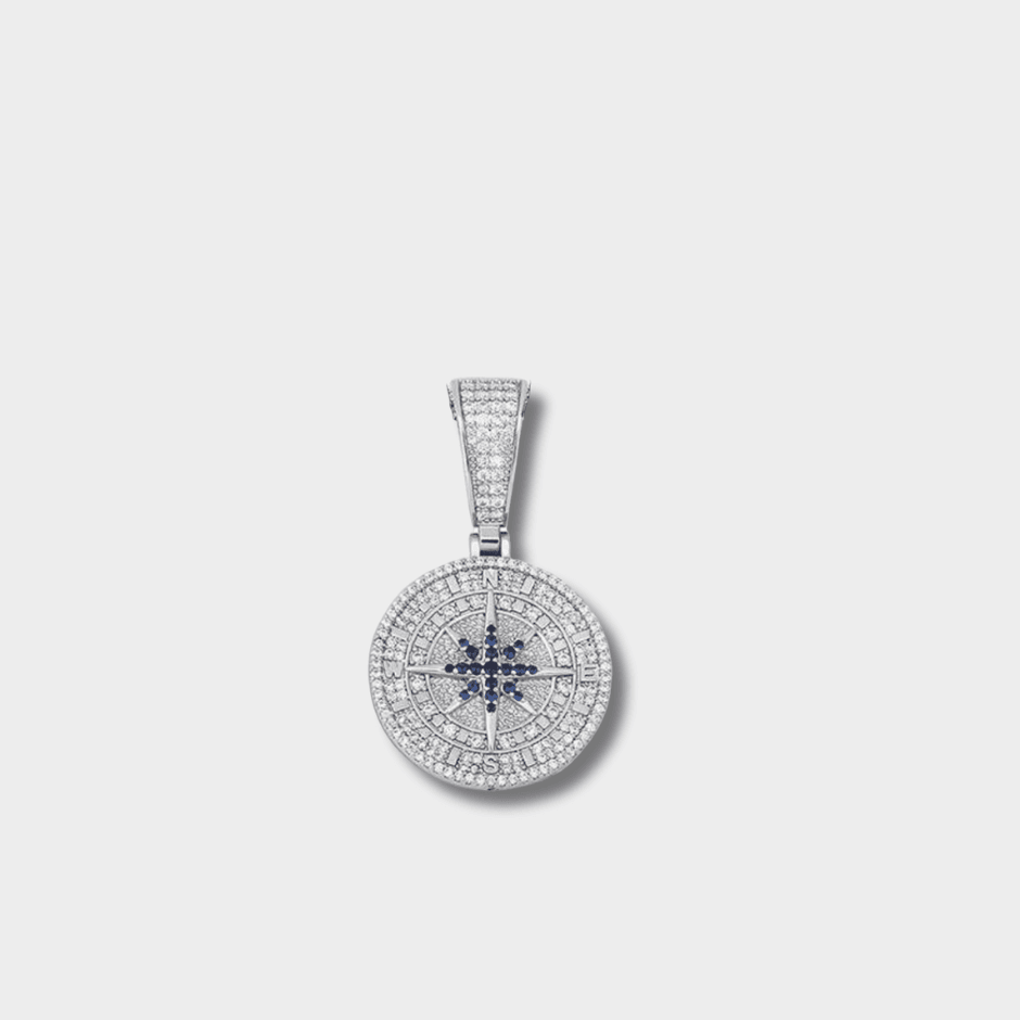 Iced Out Compass Pendant | GottaIce