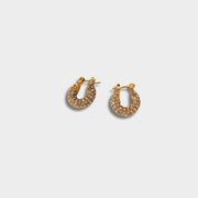 Luxury 18K Gold Plated Cubic Zirconia Hoop Earrings | GottaIce