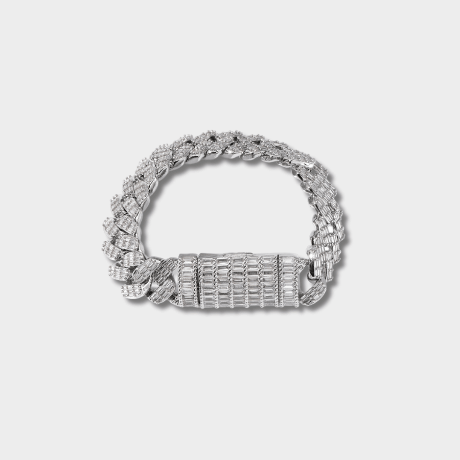 Men's Wide Cubic Zirconia Diamond Bracelet | GottaIce
