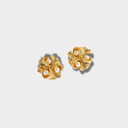 S925 Luxury Gold Pearl Cluster Stud Earrings | GottaIce