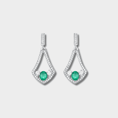 S925 Silver Emerald Earrings | GottaIce