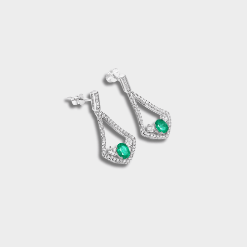 S925 Silver Emerald Earrings | GottaIce