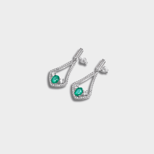 S925 Silver Emerald Earrings | GottaIce