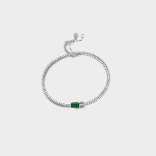 S925 Silver Emerald Green Bracelet | GottaIce