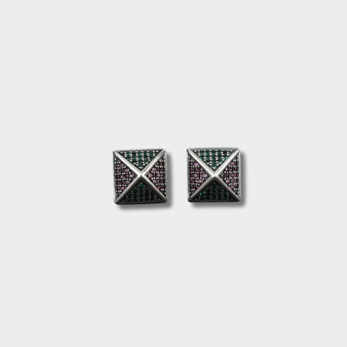 S925 Sterling Silver Pyramid Earrings | GottaIce