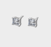 Women's 925 Sterling Silver Square Diamond Stud Earrings | GottaIce
