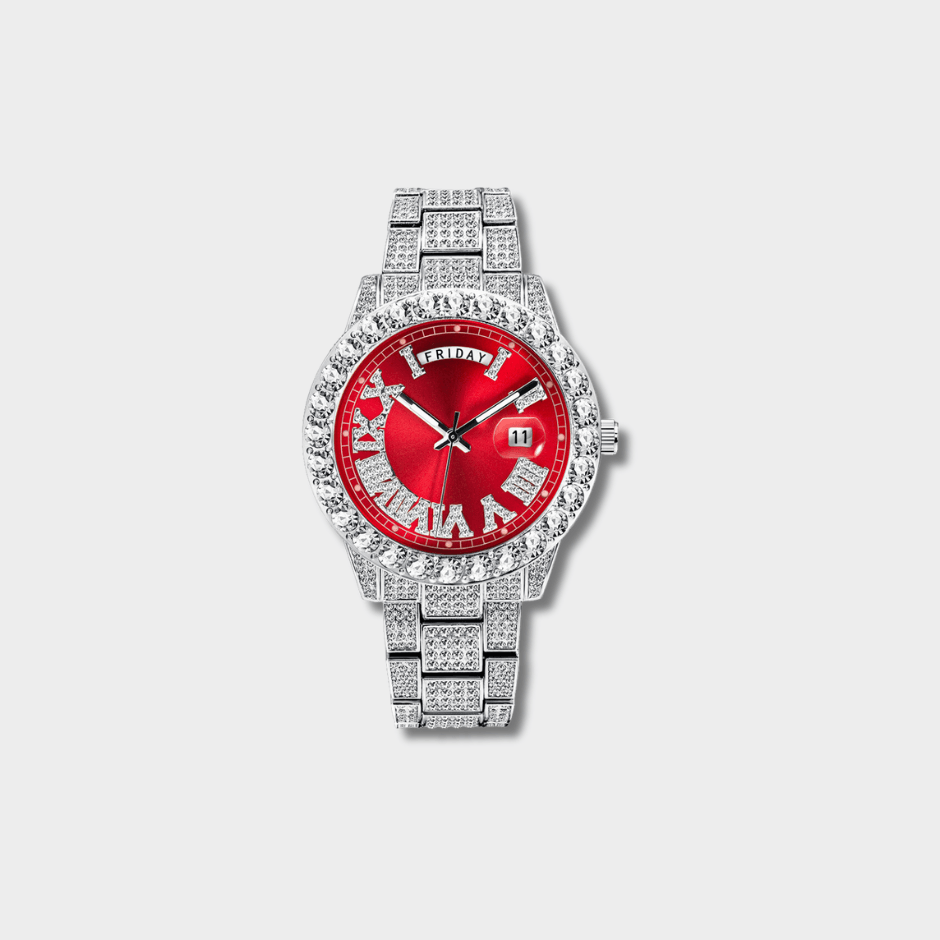 Women's Red Iced Out Watch | GottaIce