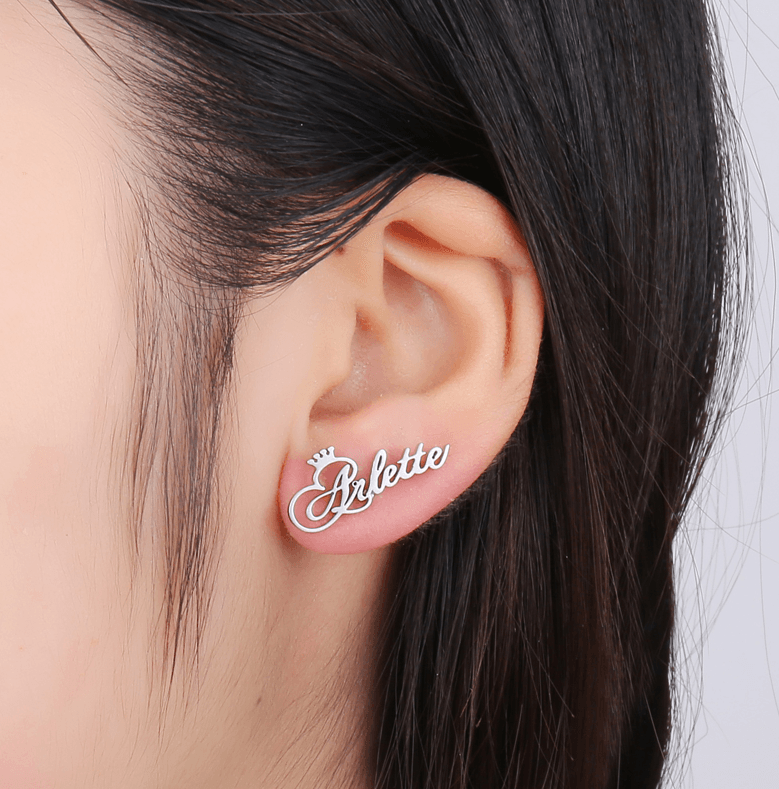 Custom Stainless Steel Letter Earrings | GottaIce